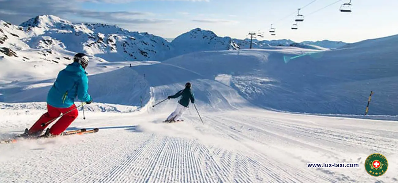 Skitransfer vom Flughafen Genf zu Skizentren in der Schweiz